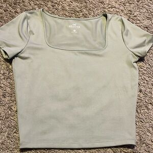 Green Square Neck Hollister Top